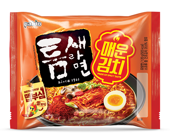 팔도 틈새라면 매운김치